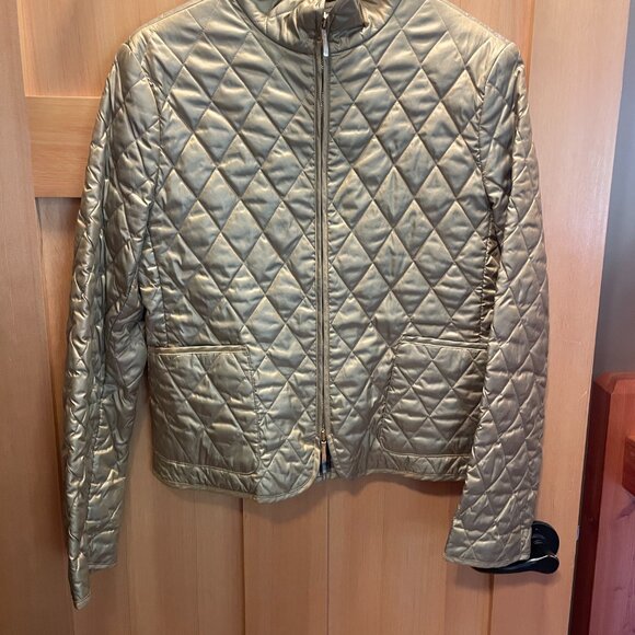 Burberry Gold Quilted Jacket - Size Small - Picture 1 of 6
